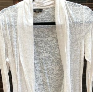 Alfani Sz M Sheer White Cardigan